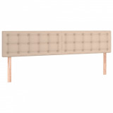 Tăblii de pat 2 buc. cappuccino 80x5x78/88 cm piele ecologică