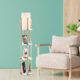 Cumpara ieftin Lampadar 7119 - White, Gold Alb/Auriu