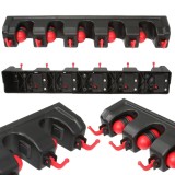 Cumpara ieftin Suport de perete pentru unelte de grădină Mar-Pol, 5 prinderi automate 18-32 mm și 6 c&acirc;rlige pliabile