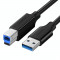 Cablu Imprimante Ugreen USB-A - USB-B 5Gb/s 2m Negru (US210) 10372-UGREEN