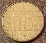 C50 - Moneda foarte veche - Olanda - 5 gulden - 1988