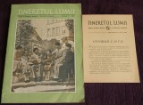 Revista Tineretul lumii Nr 10 / 1955, propaganda comunista, caricaturi BD in RPR