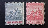 Barbados 1903-1904 - Seria Definitivă "Carul lui Neptun / Stema Coloniei" (Set de 2 Mărci Poștale Neștampilate) - Cod: A964