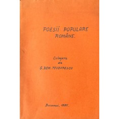 G. Dem.Teodorescu, Poesii populare rom&acirc;ne