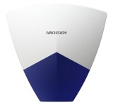 Sirena Exterior Hikvision DS-PS102X BL, 110 dBA, Alarma Incendiu/Panica/Efractie, LED Albastru, IP55, Alba