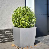 Jardiniera Gradina vidaXL Otel Galvanizat 50x50x50cm Argintiu Ghiveci Exterior Interior