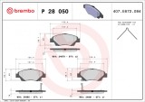 BREMBO P 28 050 PRIME LINE set placute frana,frana disc