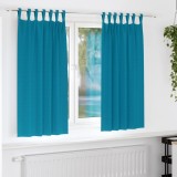 vidaXL Perdele cu perdele 2 pcs Turcoaz Poliester