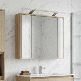 vidaXL Dulap cu oglindă pentru baie Stejar Sonoma 73,5 x 16 x 62,5 cm 889177