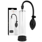 Pompa pentru marirea penisului, Intense Pump 02, manuala, stimularea erectiei, lungime inserabila 20 cm, transparent