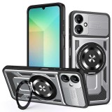 Husa Protectie Samsung Galaxy A06 RuggedCam MagSafe Stand Aluminiu Gri TPU Policarbonat
