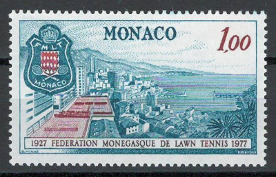 Monaco 1977 Mi 1297 MNH - 50 de ani de la Asociația Monegască de Tenis foto