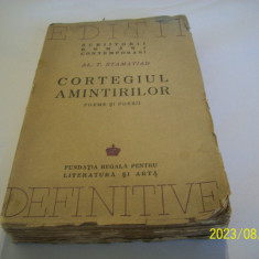 cortegiul amintirilor al. t. stamatiad-poeme si poezii 1942