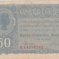 ROMANIA 50 BANI BGR 1917 aVF