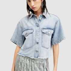 AllSaints geaca jeans TOVE SS DENIM SHIRT femei, de tranzitie, W114PA