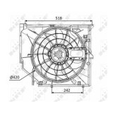 Ventilator radiator GMV Bmw Seria 3 (E46) Nrf 47026