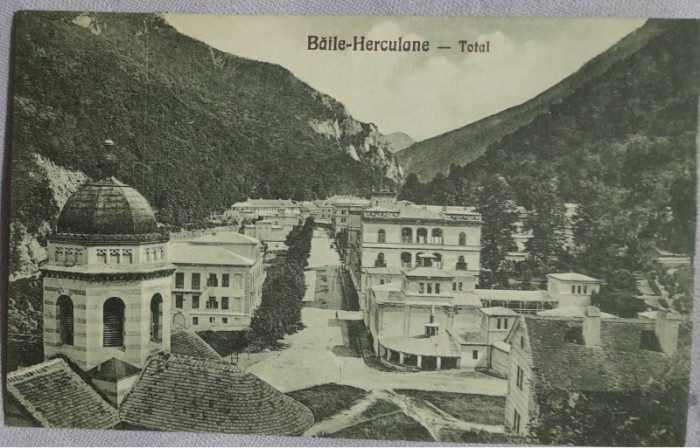 Carte postala, Baile Herculane, 1929