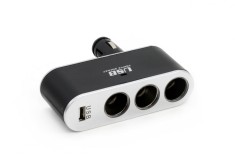 Splitter bricheta auto SOC5 3+1 USB foto