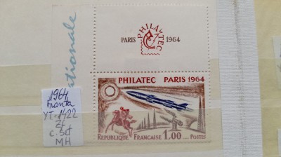 1964 France YT=1422 Zf c.set 1 val MH foto