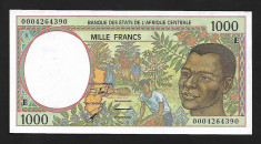 Central African States- Camerun-1000 francs P202 E foto