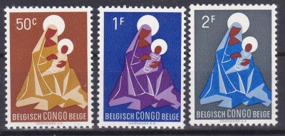 DB1 Congo Belgian 1959 1 - 3 3 v. MNH foto