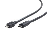 Cablu USB2.0 B micro mufa - USB type C mufa 1m negru PVC GEMBIRD CCP-USB2-MBMCM-1M