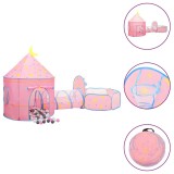 Cumpara ieftin Cort de joaca pentru copii cu 250 bile, roz, 301x120x128 cm