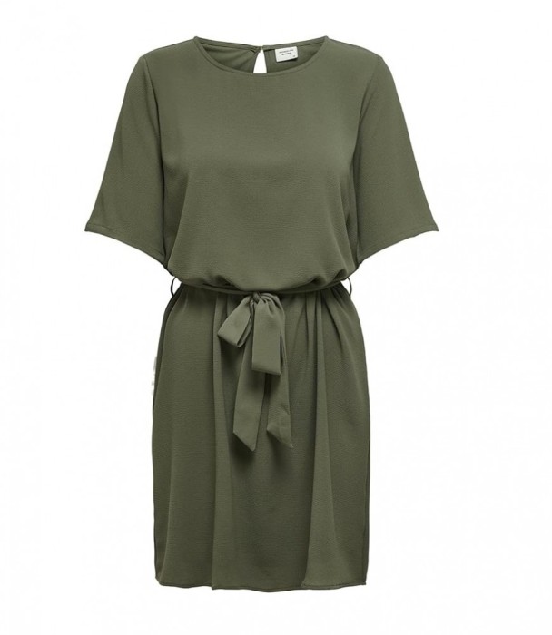Rochie dama JACQUELINE de YONG Jdyamanda, maneci 2 4, kaki, marime 40 - OUTLET