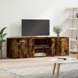 Comoda TV, stejar fumuriu, 120x34x37 cm, lemn compozit GartenMobel Dekor, vidaXL