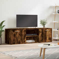 Comoda TV, stejar fumuriu, 120x34x37 cm, lemn compozit GartenMobel Dekor