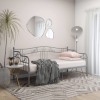 VidaXL Cadru pat canapea, gri, 90x200 cm, metal 324763
