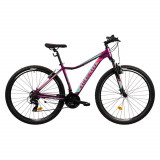 Bicicleta MTB Colinelli COL22, Marimea S, 29 inch, Violet, Schimbator Shimano, 21 Viteze, Cadru Alum