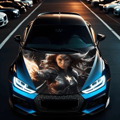 Folie Capota Auto &quot;Hood Art&quot; rezistenta la exterior, marime M (165 x 120cm) - Cod: AVX-CAPOTA-016M