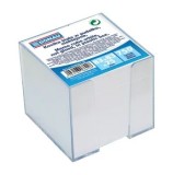 Cub hartie cu suport plastic Donau, hartie alba, 92 x 92 x 82 mm