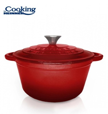 SEMIOALA FONTA+CAPAC 24x11.5CM,4L, RED LINE, COOKING BY HEINNER foto
