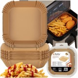 Set 100 hartii pentru air fryer Ruhhy, antiaderente, 20 x 20 cm