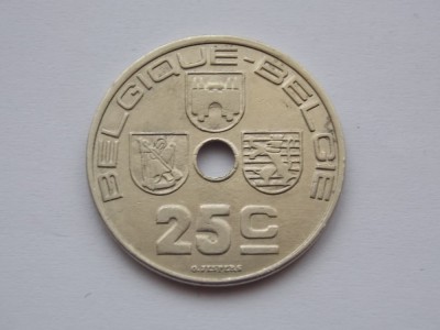 25 CENTIMES 1939 BELGIA-BELGIQUE-BELGIE foto