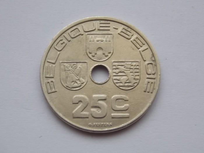 25 CENTIMES 1939 BELGIA-BELGIQUE-BELGIE