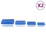 Cumpara ieftin Recipiente depozitare alimente cu capace, 8 buc., PP