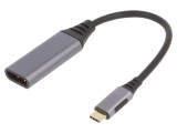 Adaptor USB C la DisplayPort 0,15m Negru/Gri