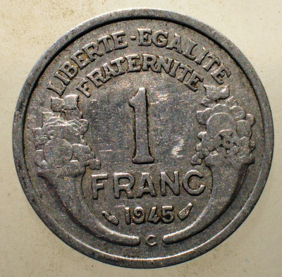 1.903 FRANTA WWII 1 FRANC 1945 C CASTELSARRASIN foto