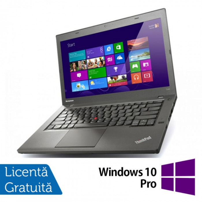 Laptop Refurbished Lenovo ThinkPad T440s, Intel Core i7-4600U 2.10GHz, 8GB DDR3, 256GB SSD, 14 Inch Full HD, Webcam + Windows 10 Pro NewTechnology Med