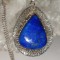 unic! ! Colier lan? cu pandantiv lapis lazuli argint 925 antic ! Masiv