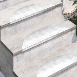 Trepte de scară aluminiu 10 buc anti-alunecare 60x18 cm