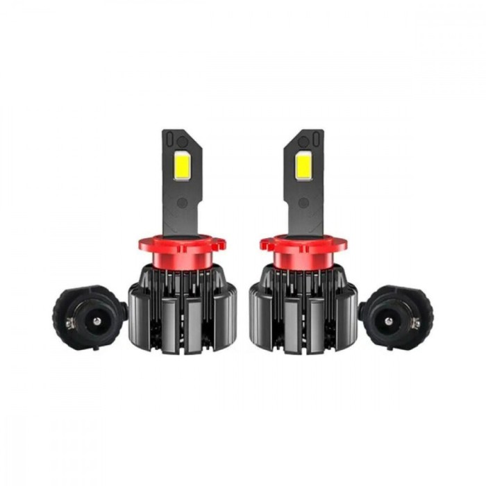 Set 2 becuri led D2S D2R 60000lm 6000k alb rece ventilator si canbus