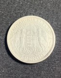 Moneda Argint 2 Pengo 1938 Ungaria, KM#511, 10g, 27mm