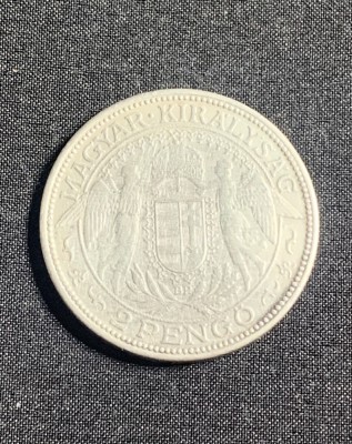 Moneda 2 Pengo 1938 Ungaria Argint foto