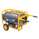 Generator curent 3kW 3000W 230V 12V + pornire electrica la cheie + manere si roti motor benzina 7CP (PM1199), Powermat