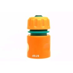 Conector pentru furtun cu stop 3/4 plastic blister FLO