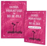 Ocolul Păm&acirc;ntului &icirc;n 80 de zile + jurnal de lectură - Paperback brosat - Kreativ